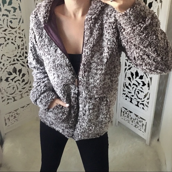 Faux Fur Fluffy Zip Up Hoodie - Picture 7 of 11